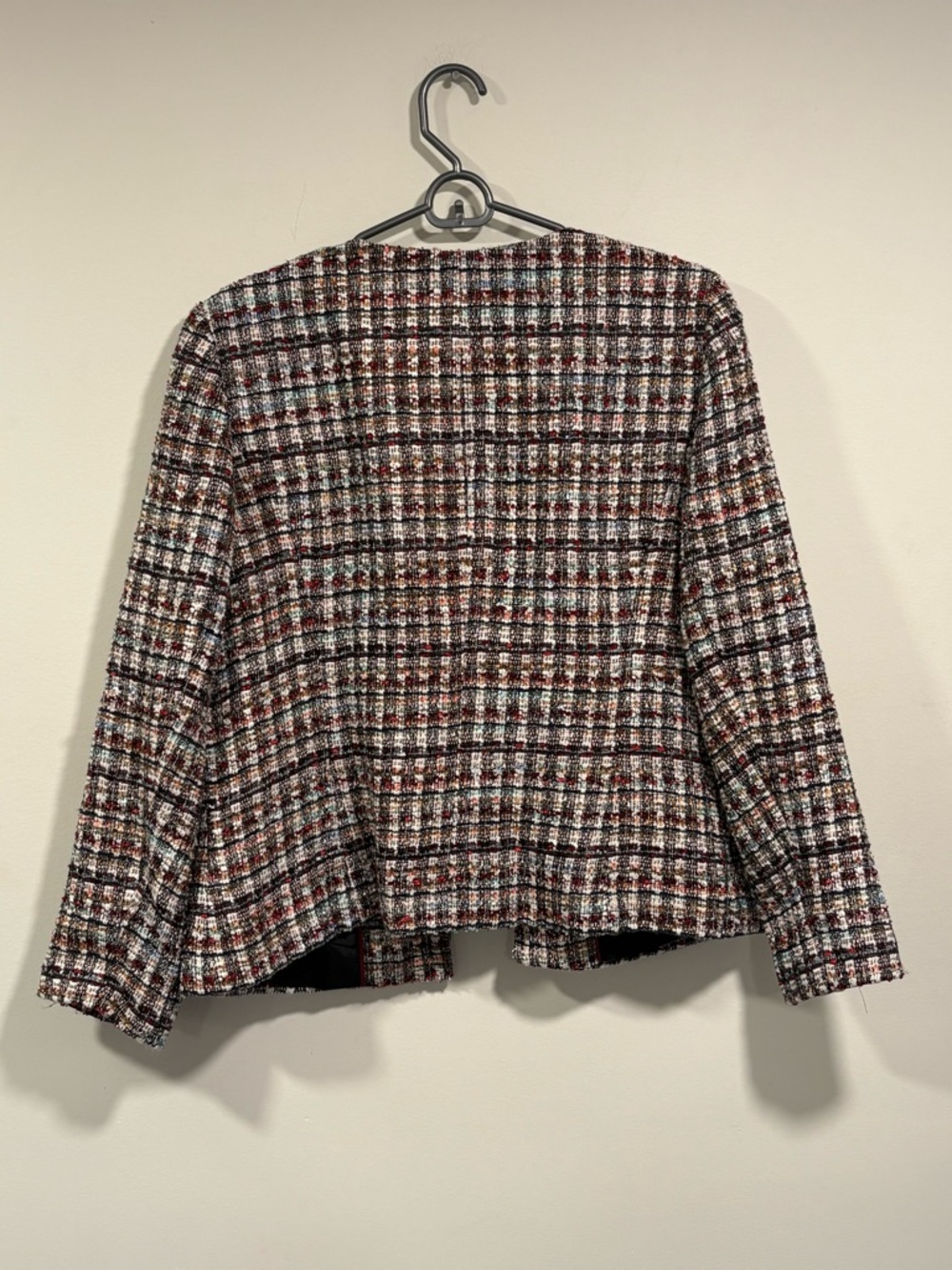 Talbots Multi-Color Tweed Collarless Jacket - Picture 5 of 8